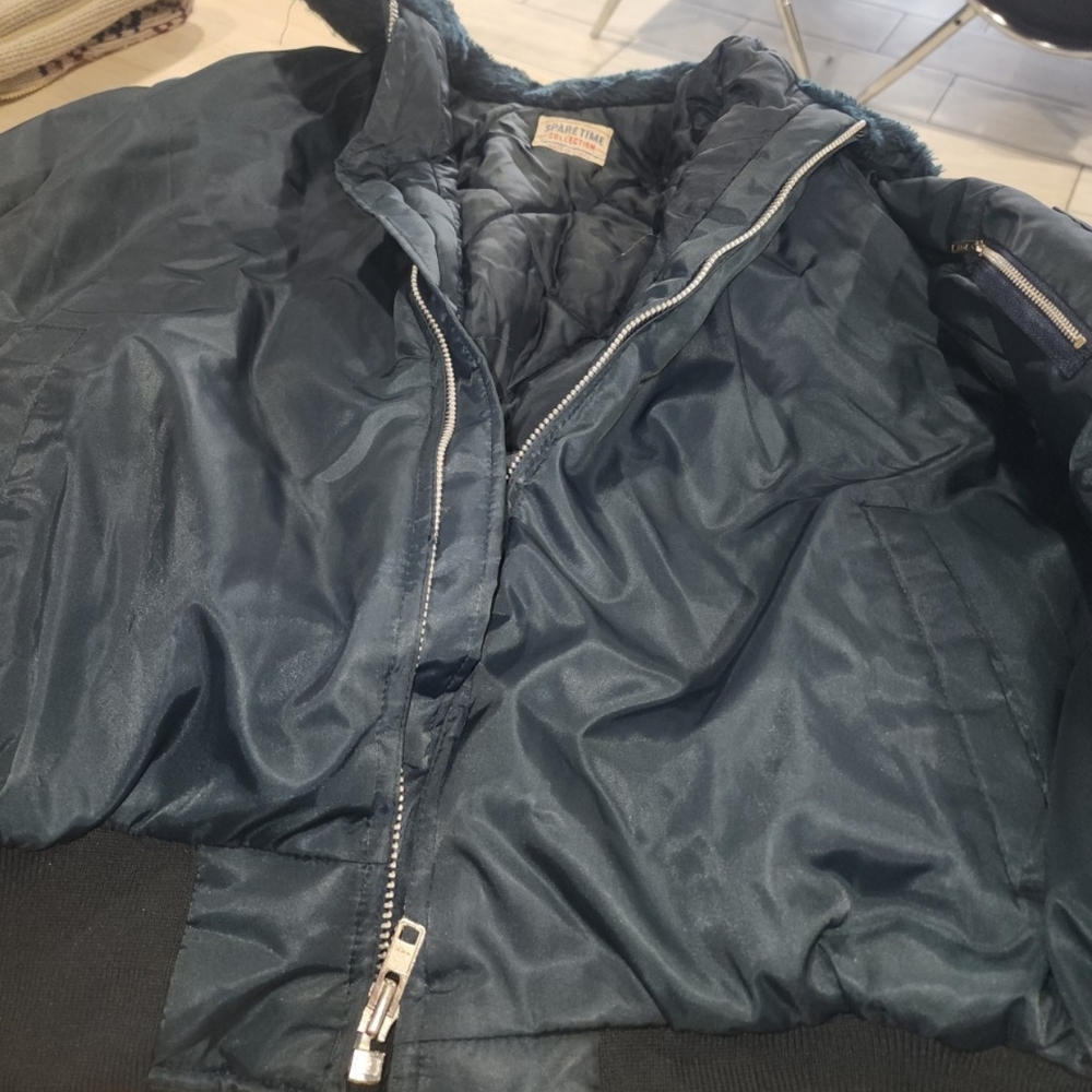 Dark Blue Puffer Jacket Xl 45-48